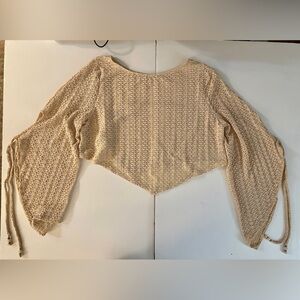 Beige Knit Crop Top